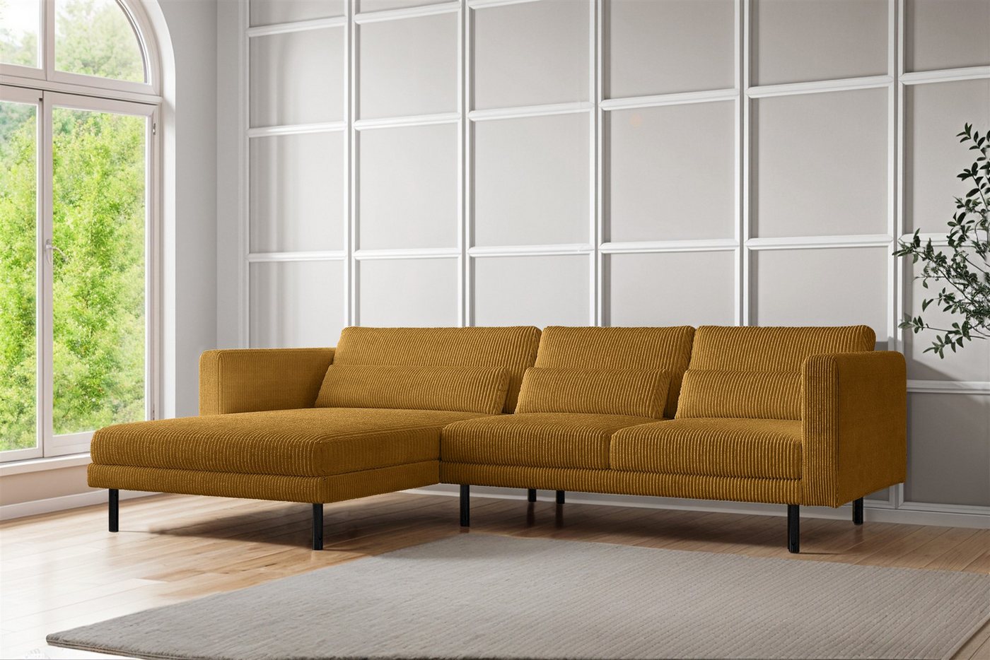 Fun Möbel Ecksofa Designersofa FUN AGAPITO in Stoff, mit Ottomane Links oder Rechts, Rundumbezug Fun Möbel Ecksofa Designersofa FUN AGAPITO in Stoff, mit Ottomane Links oder Rechts, Rundumbezug von Fun Möbel