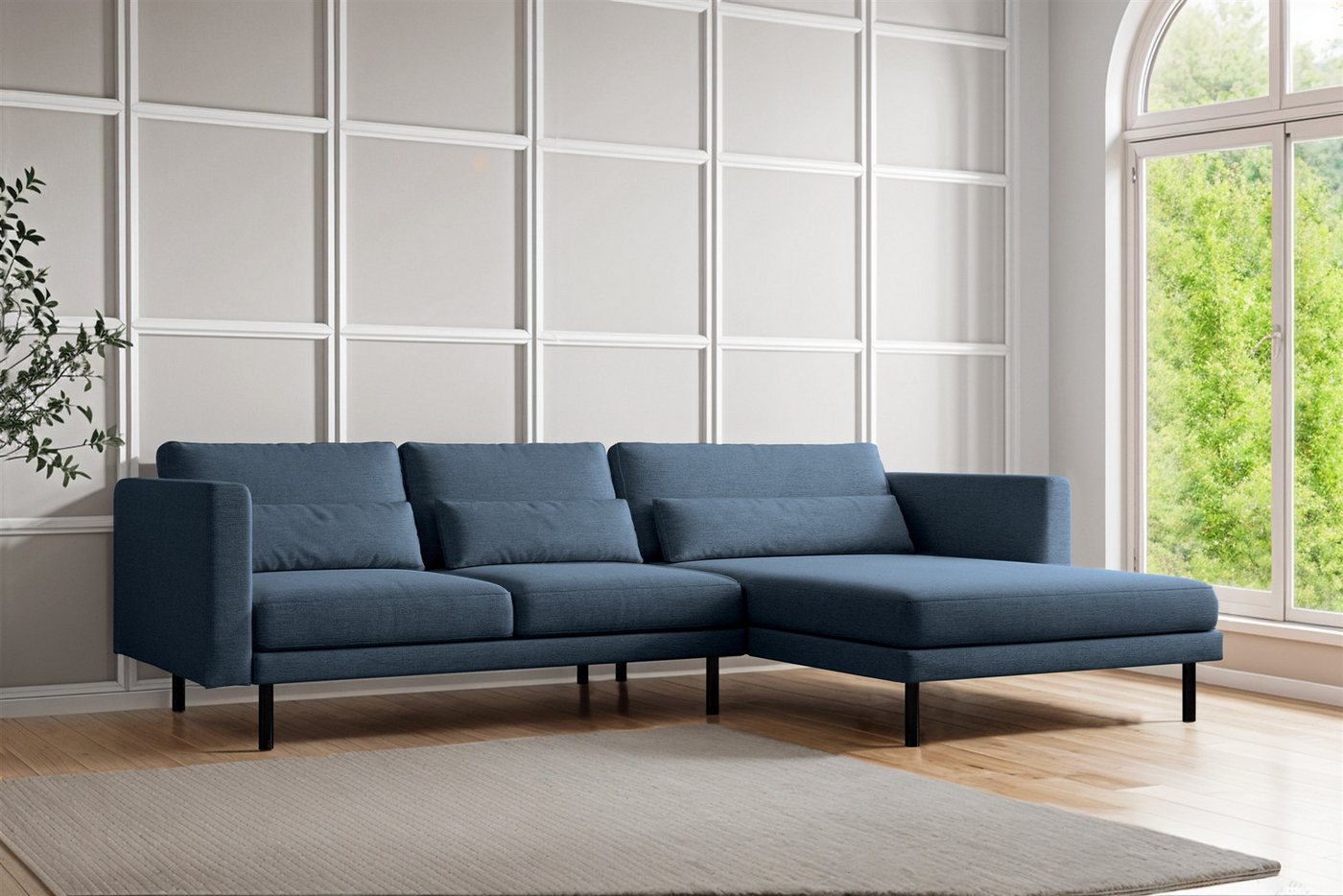 Fun Möbel Ecksofa Designersofa FUN AGAPITO in Stoff, mit Ottomane Links oder Rechts, Rundumbezug Fun Möbel Ecksofa Designersofa FUN AGAPITO in Stoff, mit Ottomane Links oder Rechts, Rundumbezug von Fun Möbel