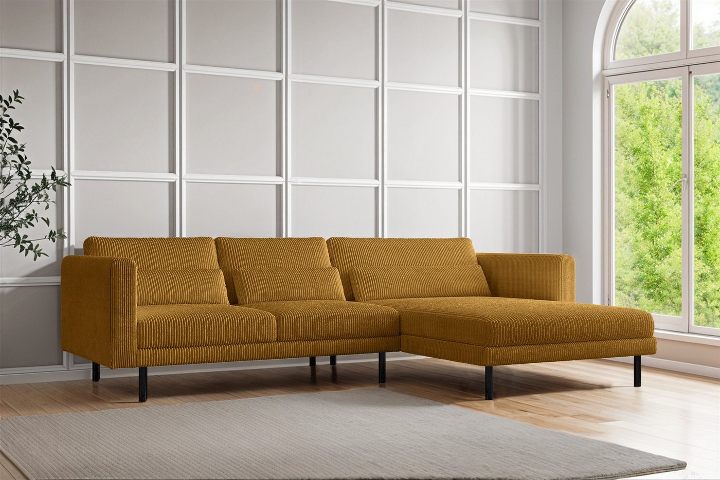 Fun Möbel Ecksofa Designersofa FUN AGAPITO in Stoff, mit Ottomane Links oder Rechts, Rundumbezug Fun Möbel Ecksofa Designersofa FUN AGAPITO in Stoff, mit Ottomane Links oder Rechts, Rundumbezug von Fun Möbel