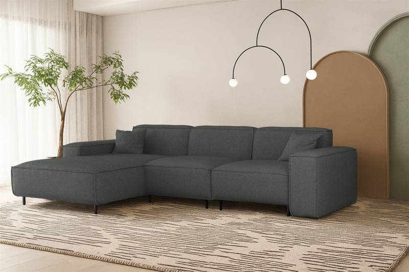 Fun Möbel Ecksofa Designersofa FUN GEMA mit Ottomane in Stoff, Rundumbezug, Ottomane Links oder Rechts von Fun Möbel