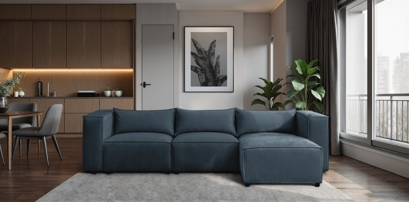 Fun Möbel Ecksofa Designersofa FUN MIKEL in Stoff Lincoln mit Ottomane, Rundumbezug, Ottomane Links oder Rechts Fun Möbel Ecksofa Designersofa FUN MIKEL in Stoff Lincoln mit Ottomane, Rundumbezug, Ottomane Links oder Rechts von Fun Möbel