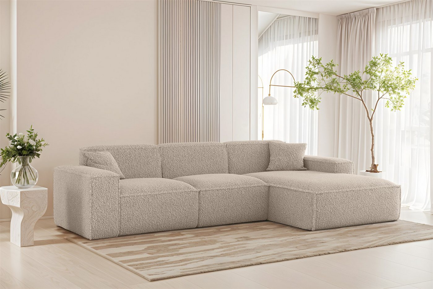 Fun Möbel Ecksofa Designersofa FUN PEREZ PREMIUM in Stoff Sven, Ottomane Rechts oder Links, inkl. 2 x Zierkissen Fun Möbel Ecksofa Designersofa FUN PEREZ PREMIUM in Stoff Sven, Ottomane Rechts oder Links, inkl. 2 x Zierkissen von Fun Möbel