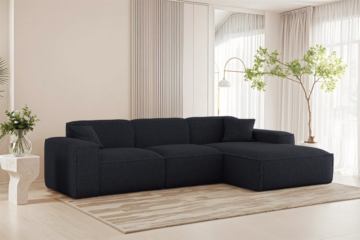 Fun Möbel Ecksofa Designersofa FUN PEREZ PREMIUM in Stoff Sven, Ottomane Rechts oder Links, inkl. 2 x Zierkissen Fun Möbel Ecksofa Designersofa FUN PEREZ PREMIUM in Stoff Sven, Ottomane Rechts oder Links, inkl. 2 x Zierkissen von Fun Möbel