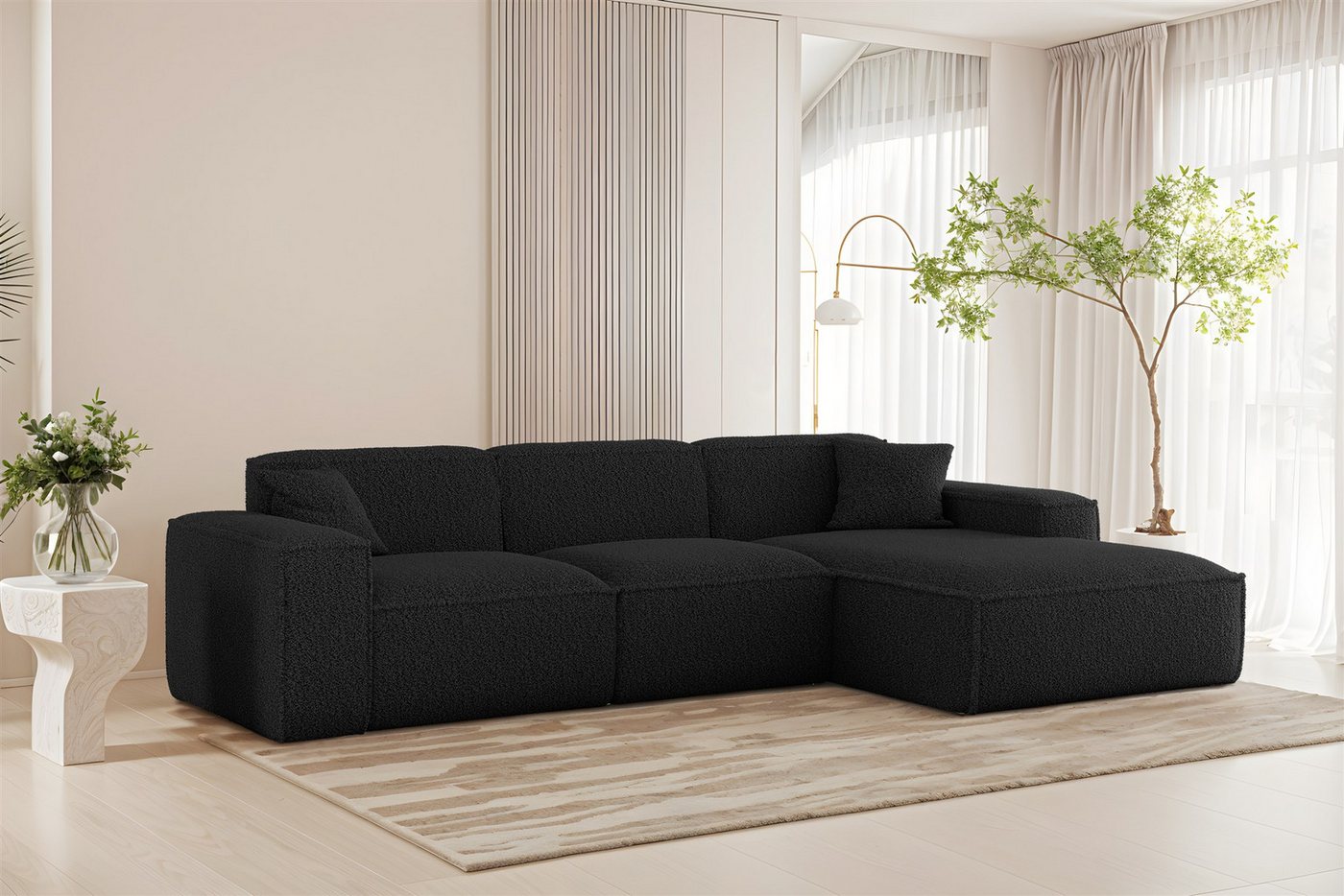 Fun Möbel Ecksofa Designersofa FUN PEREZ PREMIUM in Stoff Sven, Ottomane Rechts oder Links, inkl. 2 x Zierkissen Fun Möbel Ecksofa Designersofa FUN PEREZ PREMIUM in Stoff Sven, Ottomane Rechts oder Links, inkl. 2 x Zierkissen von Fun Möbel