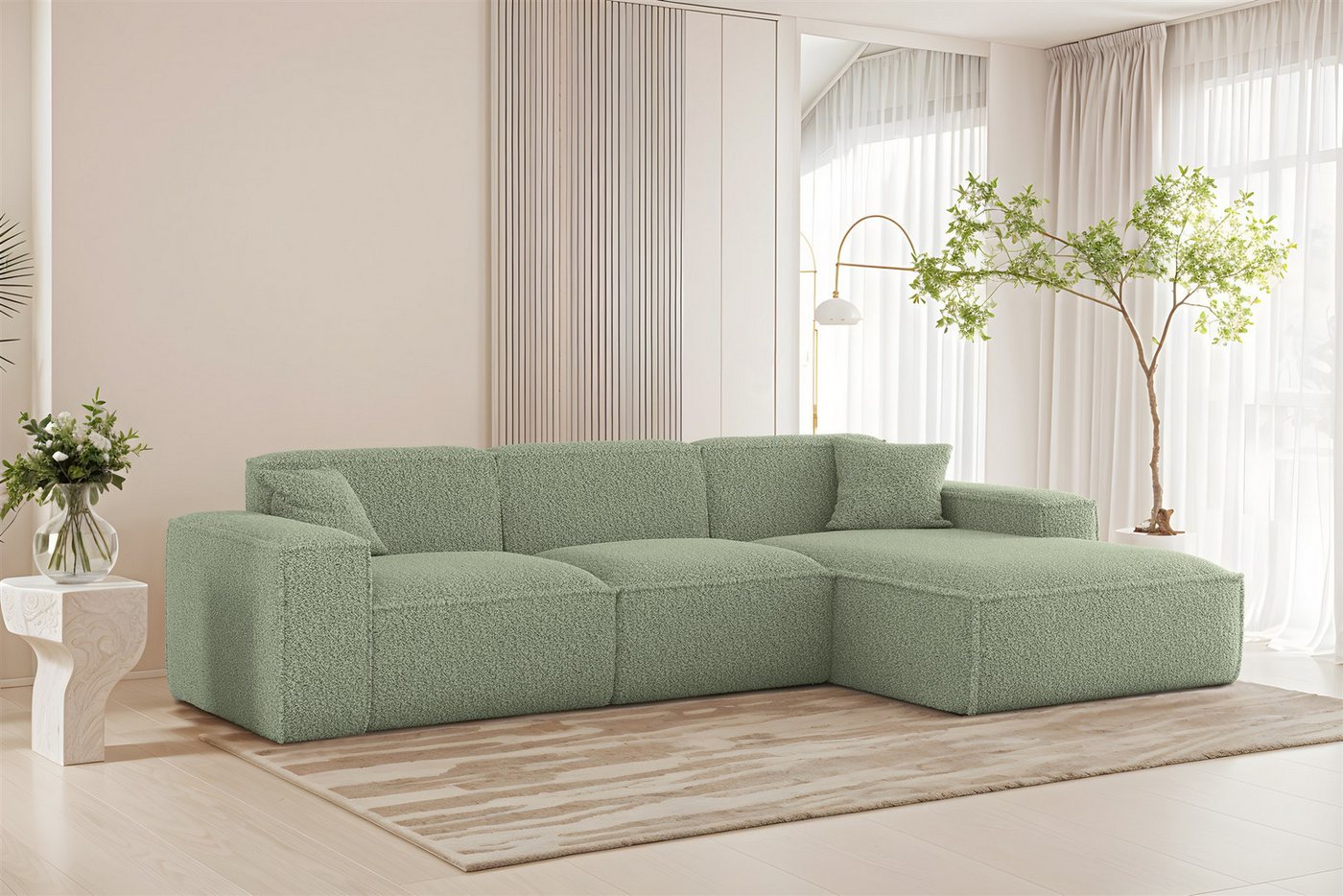 Fun Möbel Ecksofa Designersofa FUN PEREZ PREMIUM in Stoff Sven, Ottomane Rechts oder Links, inkl. 2 x Zierkissen Fun Möbel Ecksofa Designersofa FUN PEREZ PREMIUM in Stoff Sven, Ottomane Rechts oder Links, inkl. 2 x Zierkissen von Fun Möbel