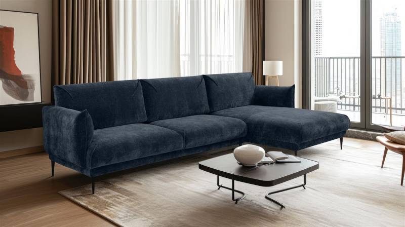 Fun Möbel Ecksofa Designersofa MADISON XL in Stoff, mit Ottomane Links oder Rechts, Rundumbezug von Fun Möbel