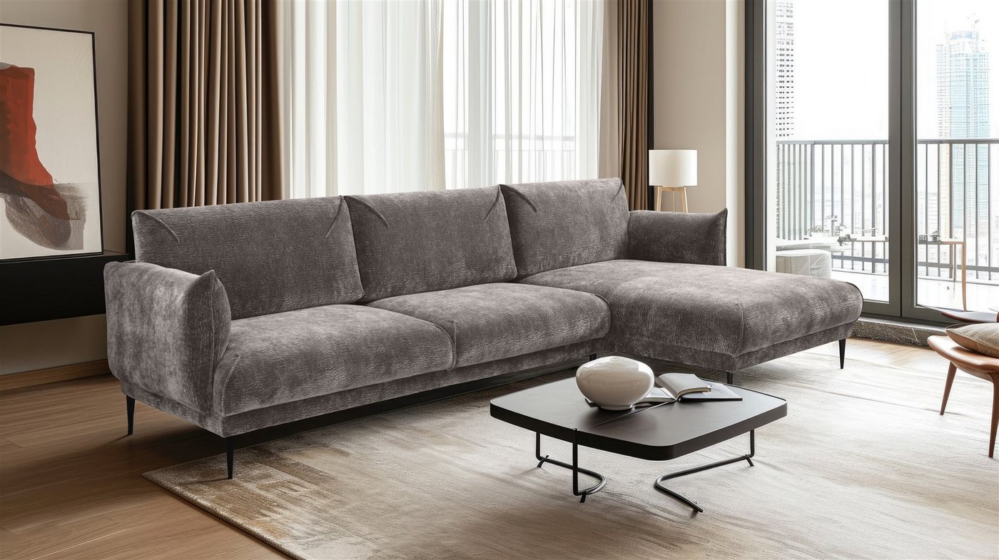 Fun Möbel Ecksofa Designersofa MADISON in Stoff, mit Ottomane Links oder Rechts, Rundumbezug Fun Möbel Ecksofa Designersofa MADISON in Stoff, mit Ottomane Links oder Rechts, Rundumbezug von Fun Möbel