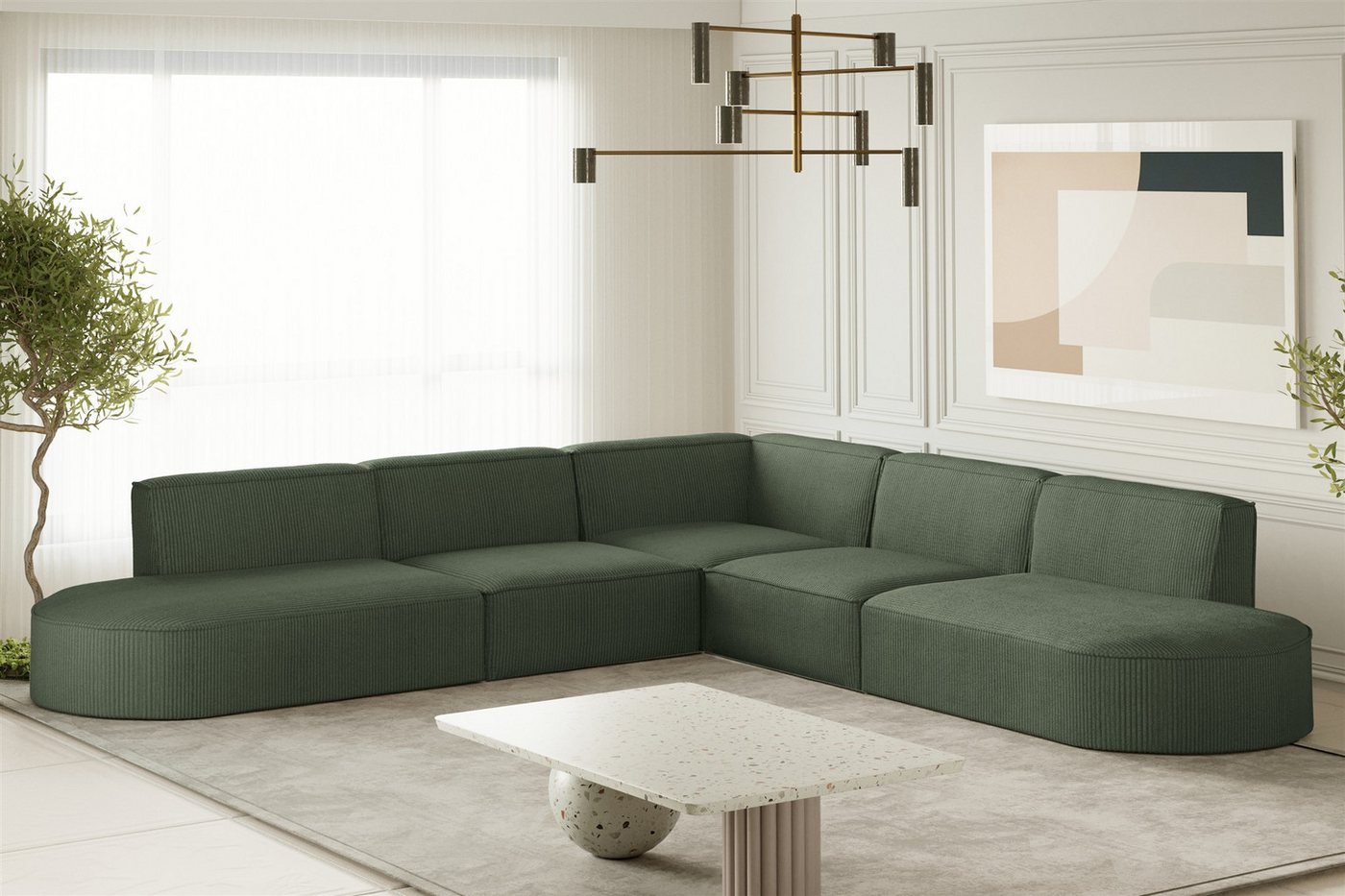 Fun Möbel Ecksofa Designersofa PALMA Seite Universal in Stoff Noel und Scala, Rundumbezug, Kann links oder rechts in Raum platziert werden Fun Möbel Ecksofa Designersofa PALMA Seite Universal in Stoff Noel und Scala, Rundumbezug, Kann links oder rechts in Raum platziert werden von Fun Möbel