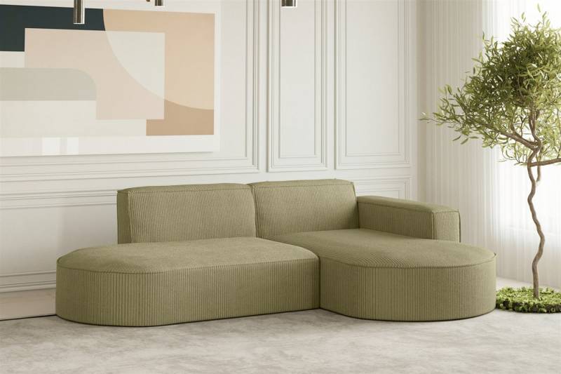 Fun Möbel Ecksofa Designersofa PALMA XS in Stoff Scala oder Noel, Auch mit Sessel erhältlich, Rundumbezug von Fun Möbel