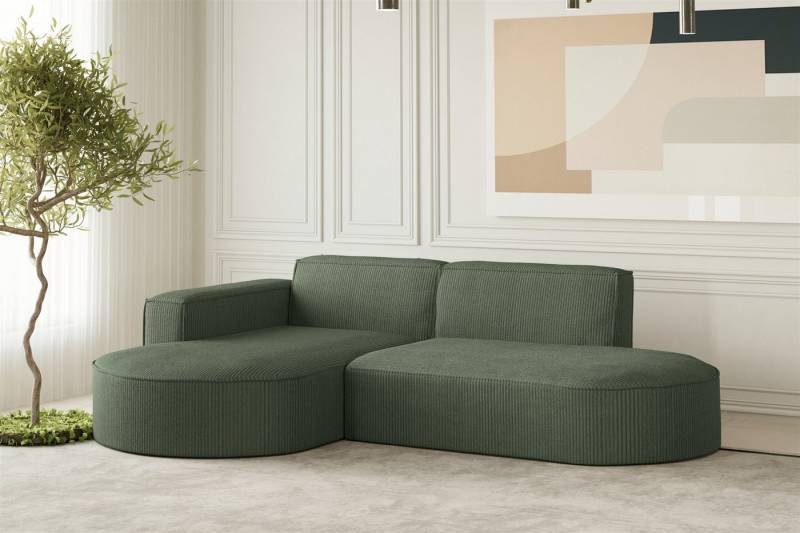 Fun Möbel Ecksofa Designersofa PALMA XS in Stoff Scala oder Noel, Auch mit Sessel erhältlich, Rundumbezug von Fun Möbel