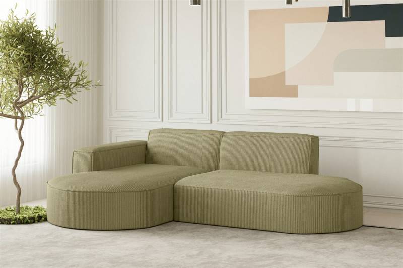 Fun Möbel Ecksofa Designersofa PALMA XS in Stoff Scala oder Noel, Auch mit Sessel erhältlich, Rundumbezug von Fun Möbel