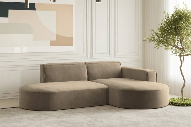 Fun Möbel Ecksofa Designersofa PALMA XS in Stoff Scala oder Noel, Auch mit Sessel erhältlich, Rundumbezug von Fun Möbel