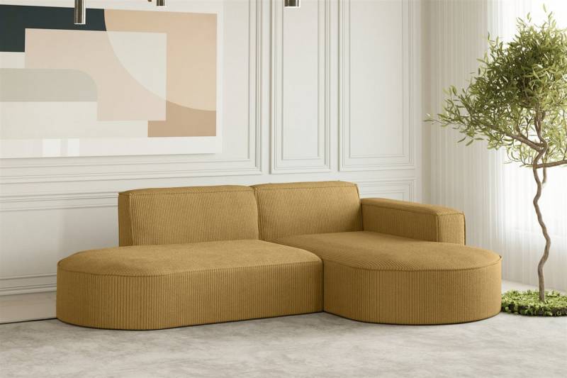 Fun Möbel Ecksofa Designersofa PALMA XS in Stoff Scala oder Noel, Auch mit Sessel erhältlich, Rundumbezug von Fun Möbel