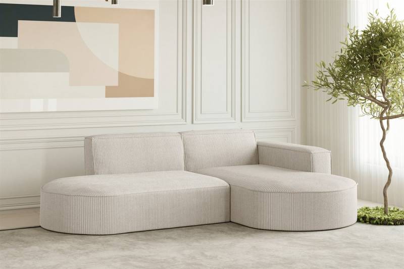 Fun Möbel Ecksofa Designersofa PALMA XS in Stoff Scala oder Noel, Auch mit Sessel erhältlich, Rundumbezug von Fun Möbel