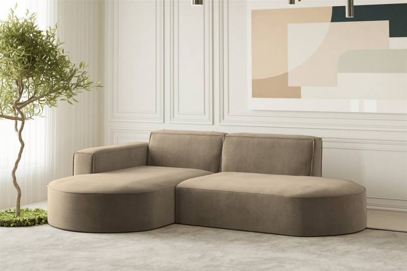 Fun Möbel Ecksofa Designersofa PALMA XS in Stoff Scala oder Noel, Auch mit Sessel erhältlich, Rundumbezug von Fun Möbel