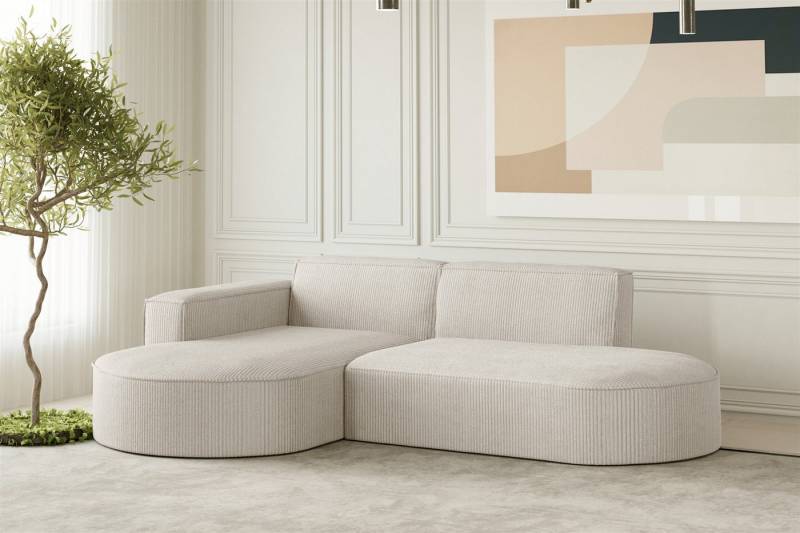 Fun Möbel Ecksofa Designersofa PALMA XS in Stoff Scala oder Noel, Auch mit Sessel erhältlich, Rundumbezug von Fun Möbel