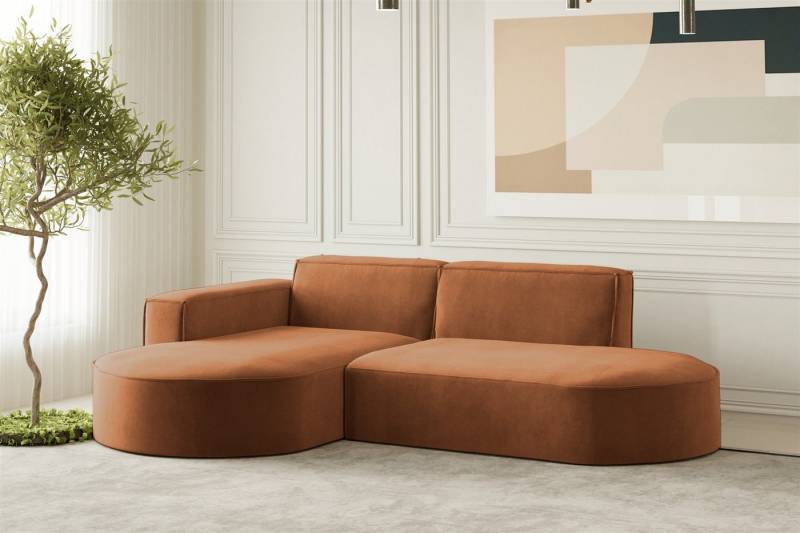 Fun Möbel Ecksofa Designersofa PALMA XS in Stoff Scala oder Noel, Auch mit Sessel erhältlich, Rundumbezug von Fun Möbel