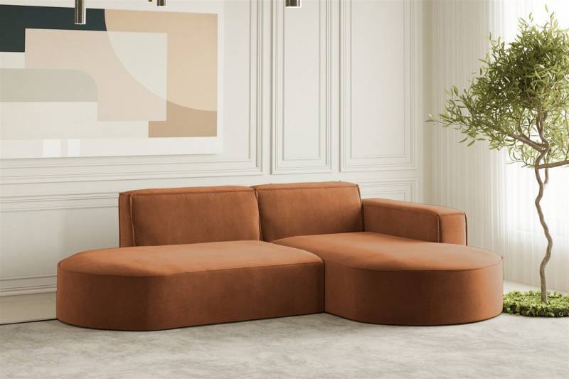 Fun Möbel Ecksofa Designersofa PALMA XS in Stoff Scala oder Noel, Auch mit Sessel erhältlich, Rundumbezug von Fun Möbel