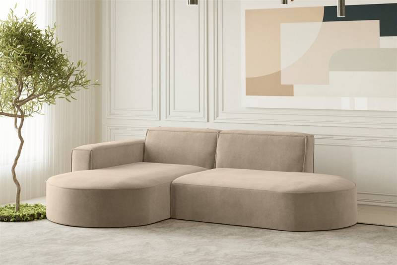 Fun Möbel Ecksofa Designersofa PALMA XS in Stoff Scala oder Noel, Auch mit Sessel erhältlich, Rundumbezug von Fun Möbel