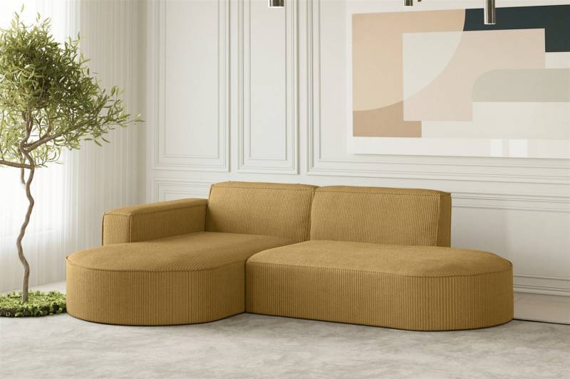 Fun Möbel Ecksofa Designersofa PALMA XS in Stoff Scala oder Noel, Auch mit Sessel erhältlich, Rundumbezug von Fun Möbel