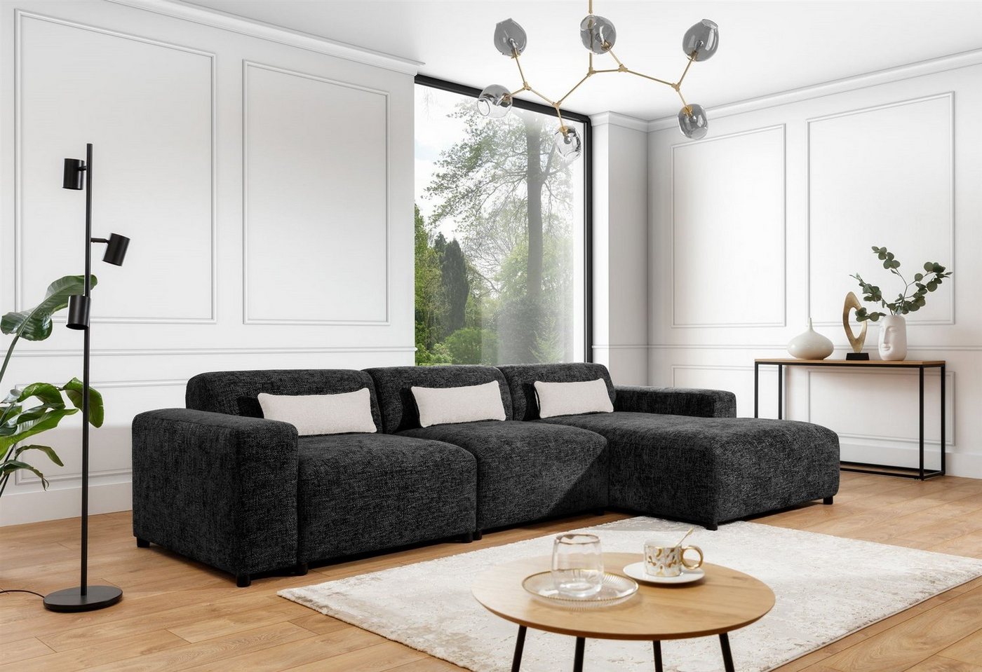 Fun Möbel Ecksofa Designersofa ROMY MAX in Stoff Enjoy Me, Ottomane rechts oder links, inkl. 3 Zierkissen Fun Möbel Ecksofa Designersofa ROMY MAX in Stoff Enjoy Me, Ottomane rechts oder links, inkl. 3 Zierkissen von Fun Möbel