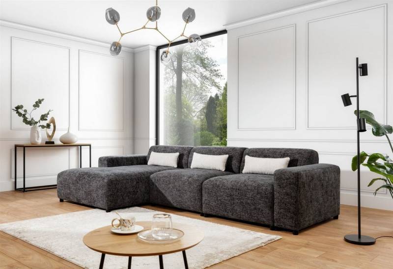 Fun Möbel Ecksofa Designersofa ROMY MAX in Stoff Enjoy Me, Ottomane rechts oder links, inkl. 3 Zierkissen Fun Möbel Ecksofa Designersofa ROMY MAX in Stoff Enjoy Me, Ottomane rechts oder links, inkl. 3 Zierkissen von Fun Möbel