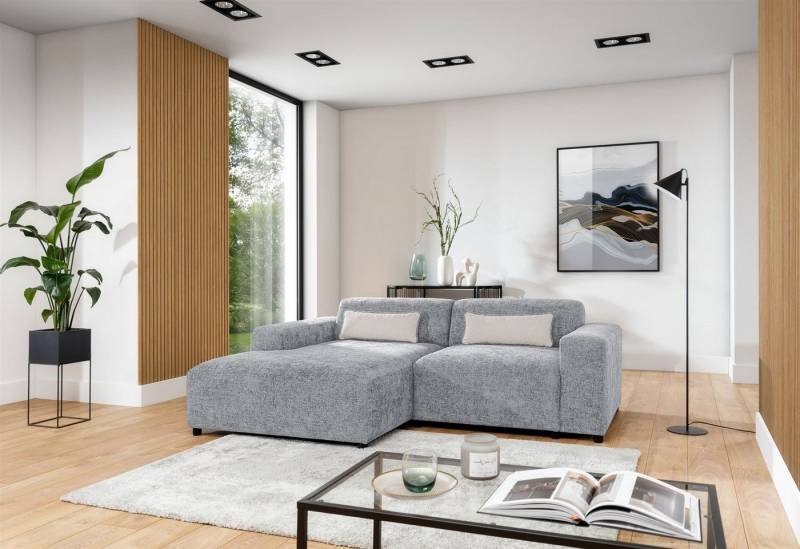 Fun Möbel Ecksofa Designersofa ROMY XS in Stoff Enjoy Me, Ottomane rechts oder links, Inkl. 2 Zierkissen von Fun Möbel