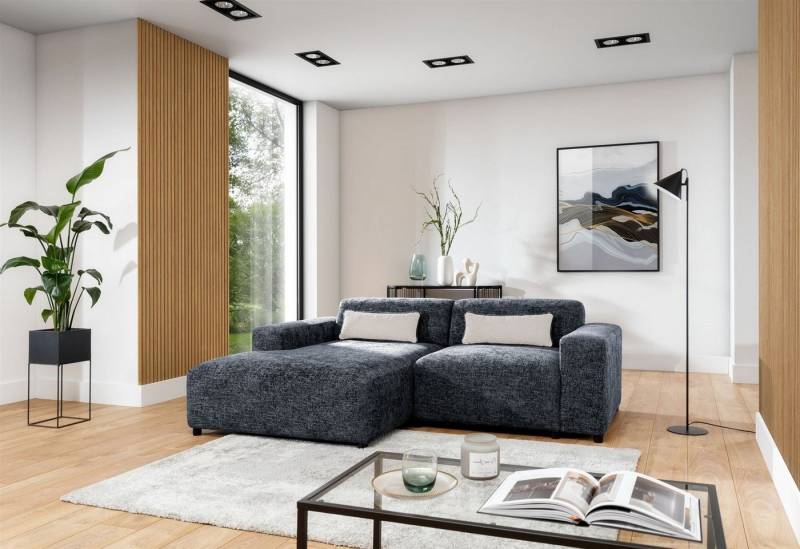 Fun Möbel Ecksofa Designersofa ROMY XS in Stoff Enjoy Me, Ottomane rechts oder links, Inkl. 2 Zierkissen von Fun Möbel