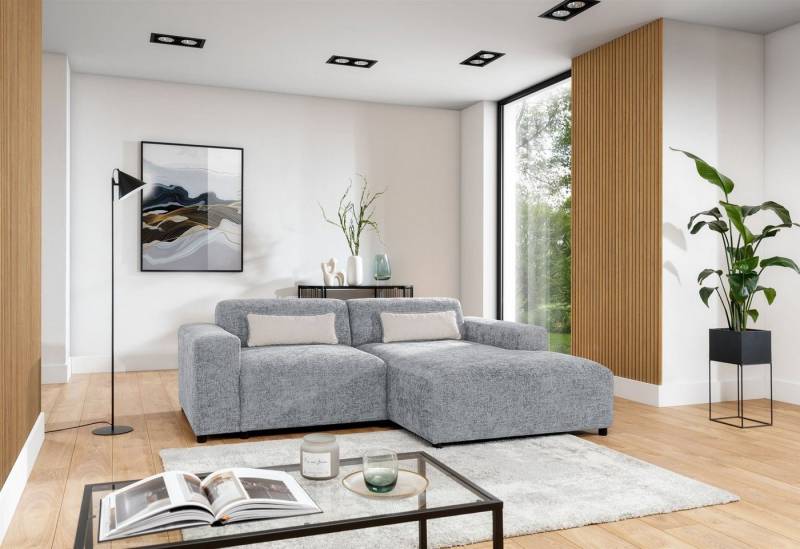 Fun Möbel Ecksofa Designersofa ROMY XS in Stoff Enjoy Me, Ottomane rechts oder links, Inkl. 2 Zierkissen von Fun Möbel