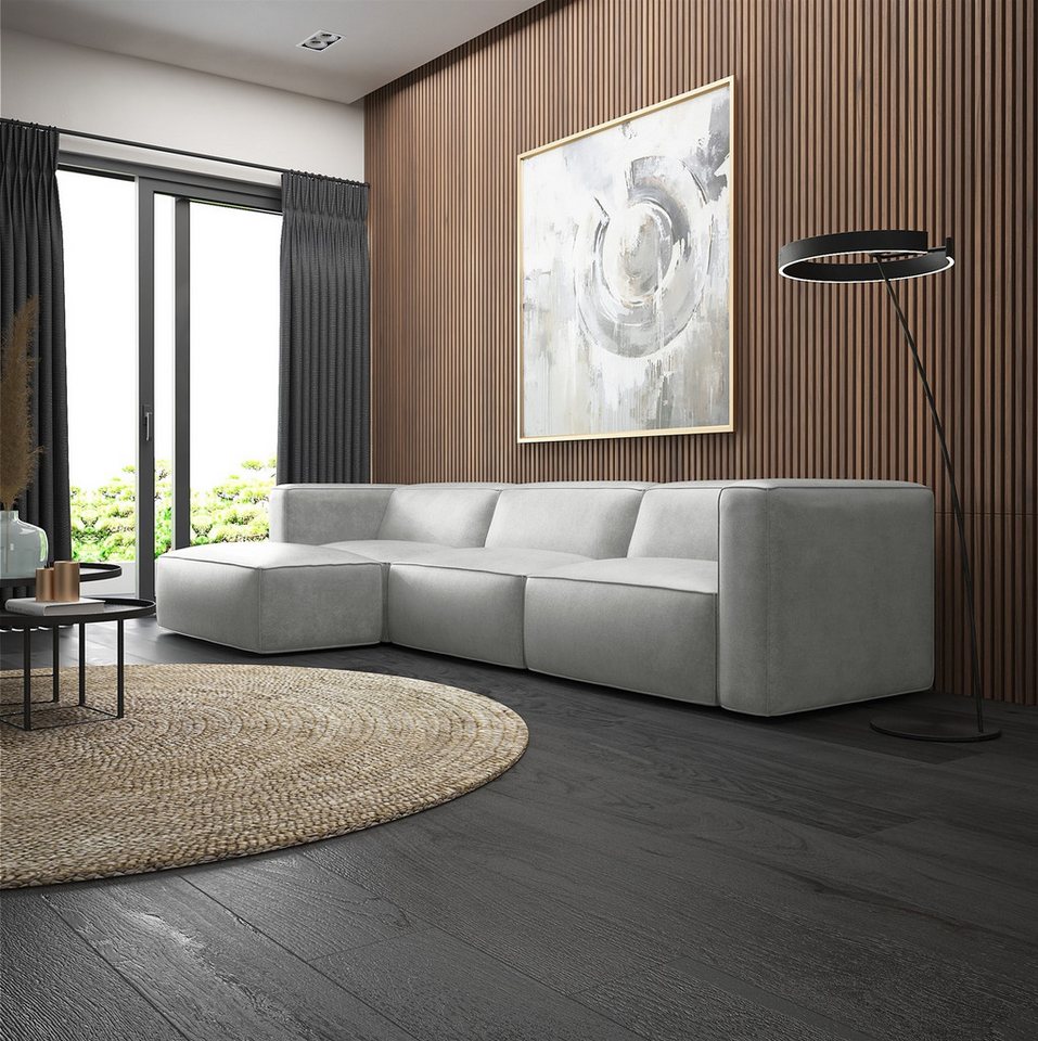 Fun Möbel Ecksofa Designersofa Sofa HELMER in Stoff Pola, Ottomane Rechts oder Links, Rundumbezug Fun Möbel Ecksofa Designersofa Sofa HELMER in Stoff Pola, Ottomane Rechts oder Links, Rundumbezug von Fun Möbel