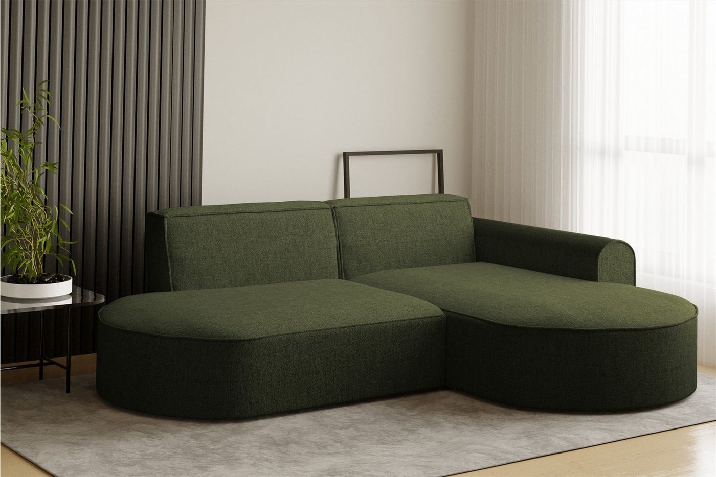 Fun Möbel Ecksofa Ecksofa Designersofa BONDY in Stoff mit Ottomane, Ottomane links oder rechts, Rundumbezug Fun Möbel Ecksofa Ecksofa Designersofa BONDY in Stoff mit Ottomane, Ottomane links oder rechts, Rundumbezug von Fun Möbel