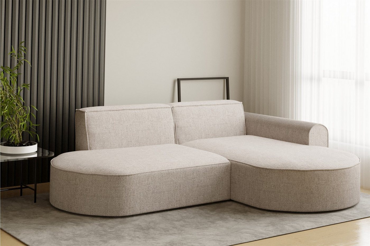 Fun Möbel Ecksofa Ecksofa Designersofa BONDY in Stoff mit Ottomane, Ottomane links oder rechts, Rundumbezug Fun Möbel Ecksofa Ecksofa Designersofa BONDY in Stoff mit Ottomane, Ottomane links oder rechts, Rundumbezug von Fun Möbel