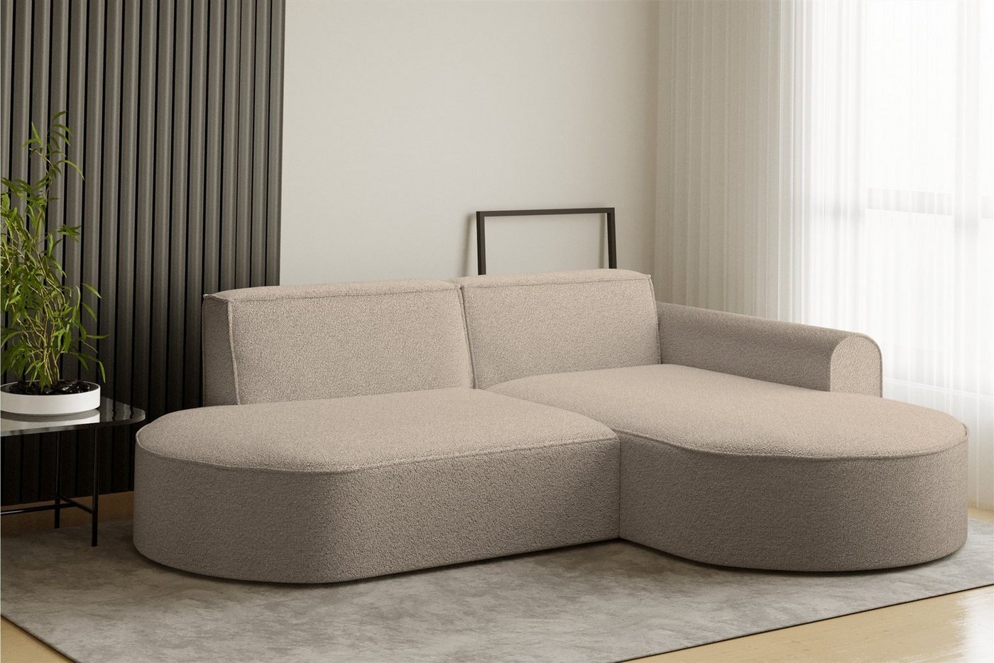 Fun Möbel Ecksofa Ecksofa Designersofa BONDY in Stoff mit Ottomane, Ottomane links oder rechts, Rundumbezug Fun Möbel Ecksofa Ecksofa Designersofa BONDY in Stoff mit Ottomane, Ottomane links oder rechts, Rundumbezug von Fun Möbel