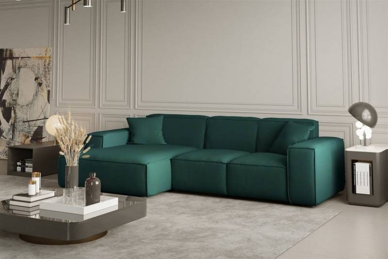 Fun Möbel Ecksofa Ecksofa Designersofa CELES Ottomane Links oder Rechts in Stoff, inkl. 2 Zierkissen Fun Möbel Ecksofa Ecksofa Designersofa CELES Ottomane Links oder Rechts in Stoff, inkl. 2 Zierkissen von Fun Möbel