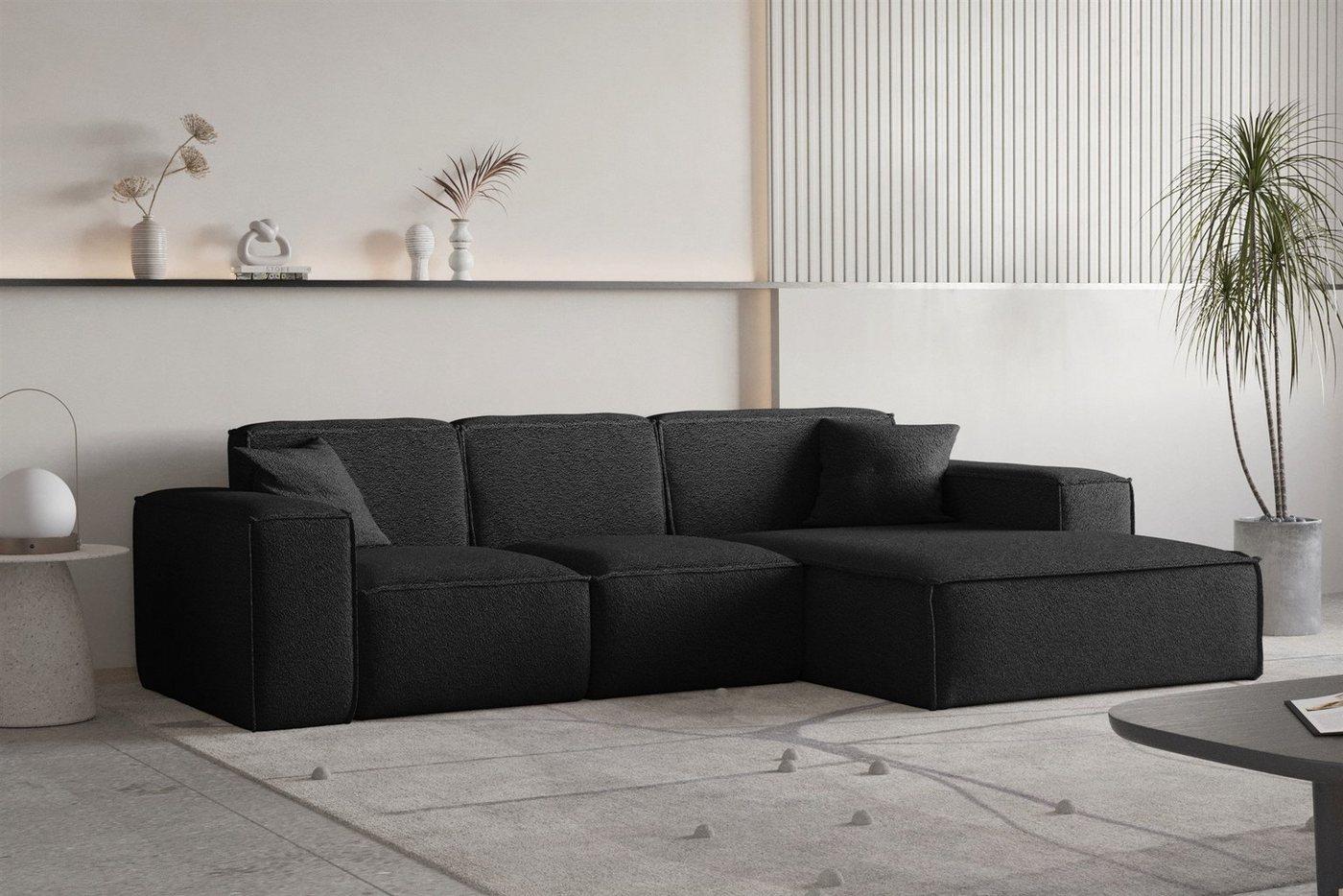 Fun Möbel Ecksofa Ecksofa Designersofa CELES PREMIUM Ottomane Rechts oder Links in Stoff, inkl. 2 Zierkissen Fun Möbel Ecksofa Ecksofa Designersofa CELES PREMIUM Ottomane Rechts oder Links in Stoff, inkl. 2 Zierkissen von Fun Möbel