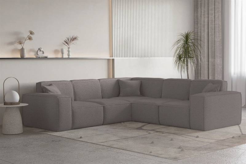 Fun Möbel Ecksofa Ecksofa Designersofa CELES PREMIUM Seite Universal in Stoff, Inkl. 3 Zierkissen von Fun Möbel