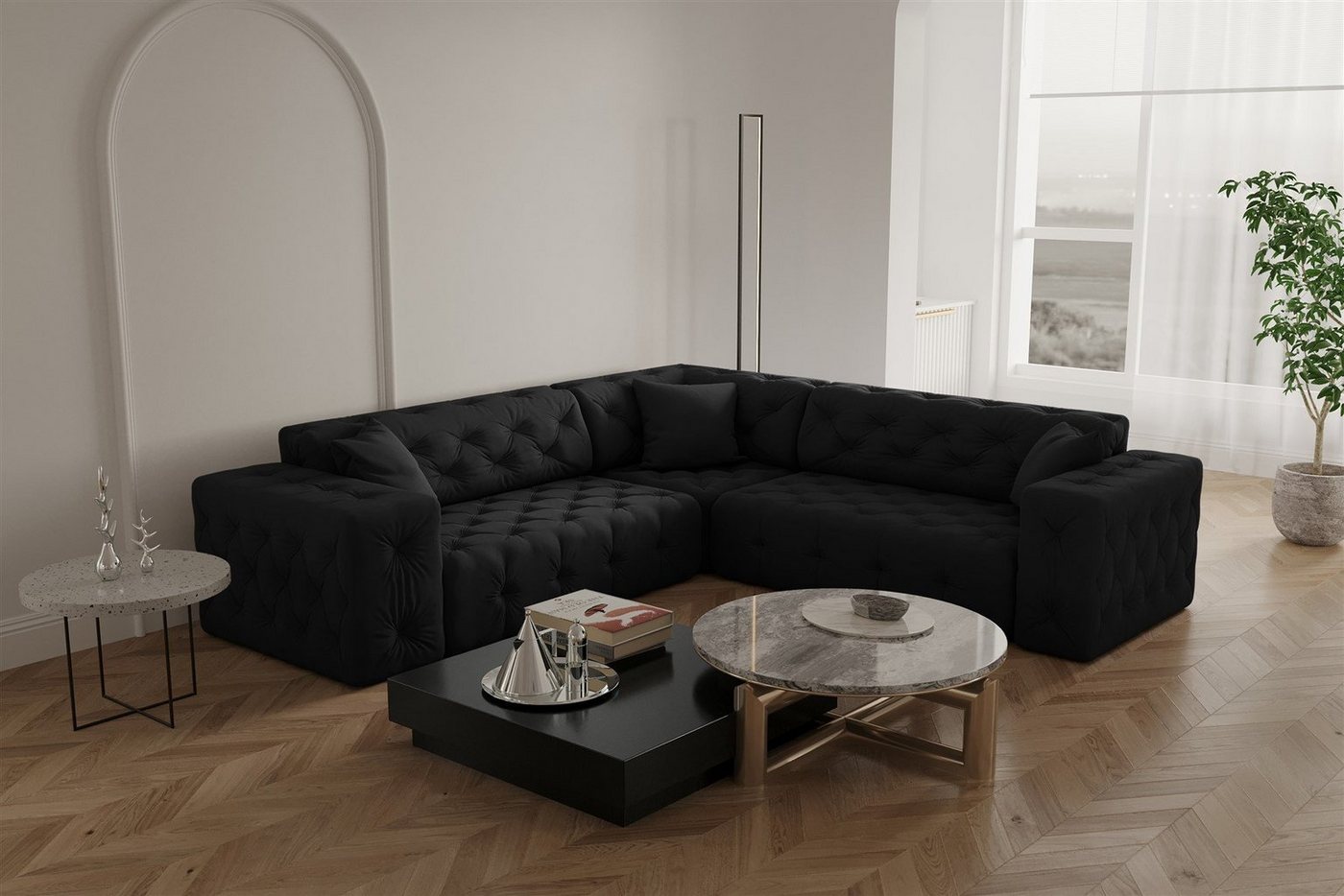 Fun Möbel Ecksofa Ecksofa Designersofa CHANTAL Seite universal in Stoff Opera Velvet Fun Möbel Ecksofa Ecksofa Designersofa CHANTAL Seite universal in Stoff Opera Velvet von Fun Möbel