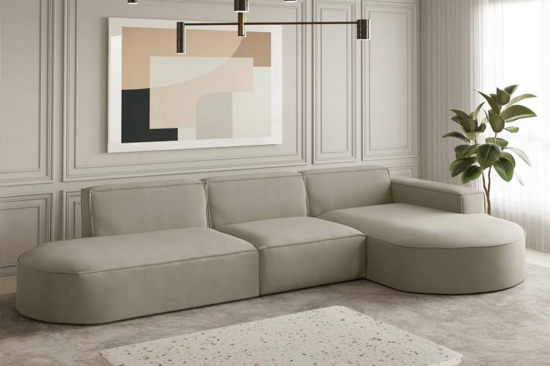 Fun Möbel Ecksofa Ecksofa Designersofa PALMA mit Ottomane in Stoff Opera Velvet, Ottomane links oder rechts, Rundumbezug Fun Möbel Ecksofa Ecksofa Designersofa PALMA mit Ottomane in Stoff Opera Velvet, Ottomane links oder rechts, Rundumbezug von Fun Möbel