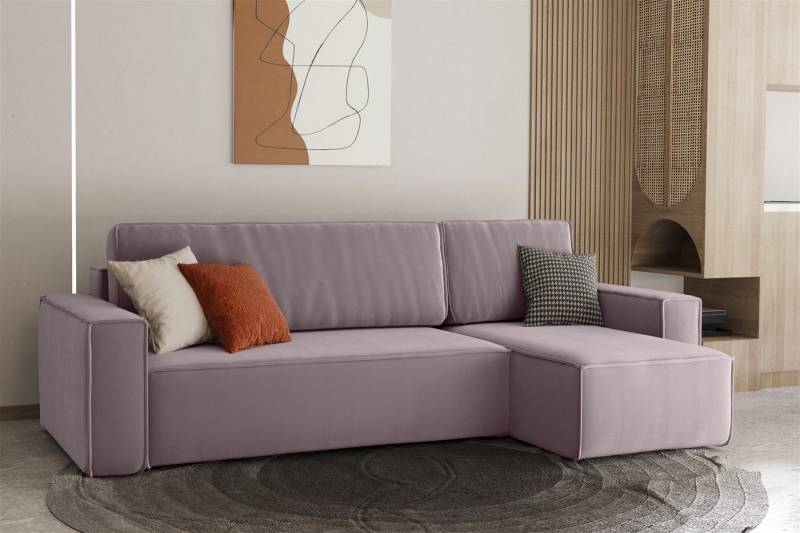 Fun Möbel Ecksofa Ecksofa MARIS mit Ottomane in Stoff Swing, mit Schlaffunktion, Rundumbezug von Fun Möbel
