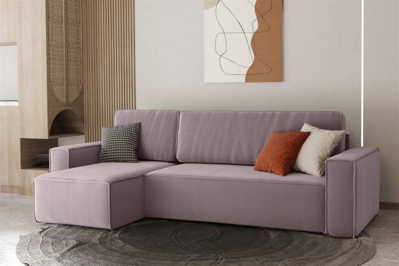 Fun Möbel Ecksofa Ecksofa MARIS mit Ottomane in Stoff Swing, mit Schlaffunktion, Rundumbezug von Fun Möbel