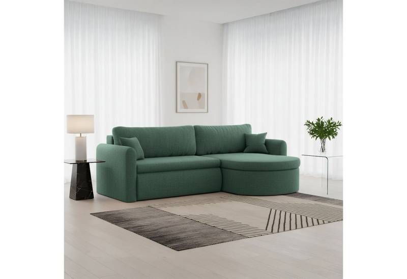 Fun Möbel Ecksofa Ecksofa Schlafsofa FELIZ, Rundumbezug, Inkl. Bettkasten und 2 Zierkissen von Fun Möbel