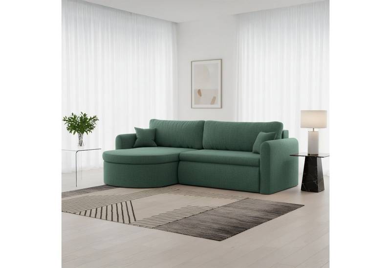 Fun Möbel Ecksofa Ecksofa Schlafsofa FUN HERNAN, Rundumbezug, inkl. Bettkasten und 2 x Zierkissen von Fun Möbel