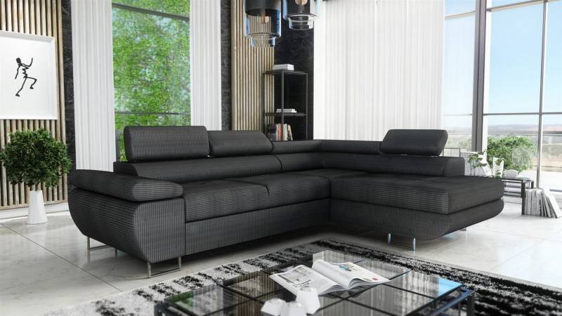 Fun Möbel Ecksofa Ecksofa Sofa ELON in Stoff Scala mit Schlaffunktion und Ottomane, Rundumbezug Fun Möbel Ecksofa Ecksofa Sofa ELON in Stoff Scala mit Schlaffunktion und Ottomane, Rundumbezug von Fun Möbel