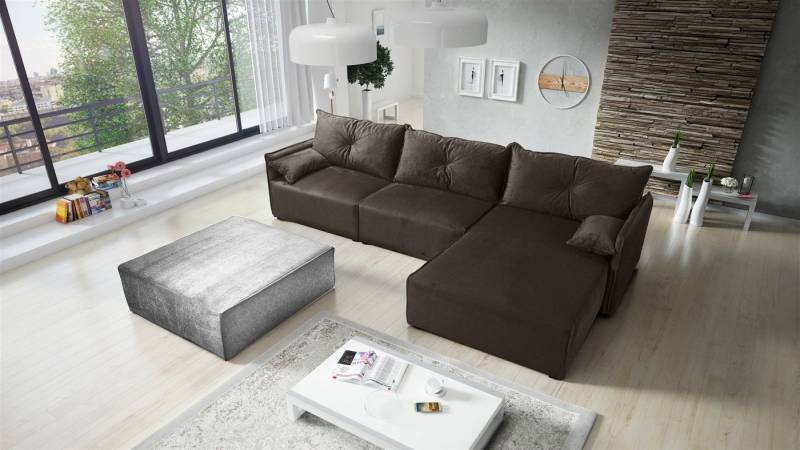 Fun Möbel Ecksofa HUNTER Ottomane Rechts oder Links inkl. Schlaffunktion, wahlweise mit oder ohne Couchhocker Fun Möbel Ecksofa HUNTER Ottomane Rechts oder Links inkl. Schlaffunktion, wahlweise mit oder ohne Couchhocker von Fun Möbel