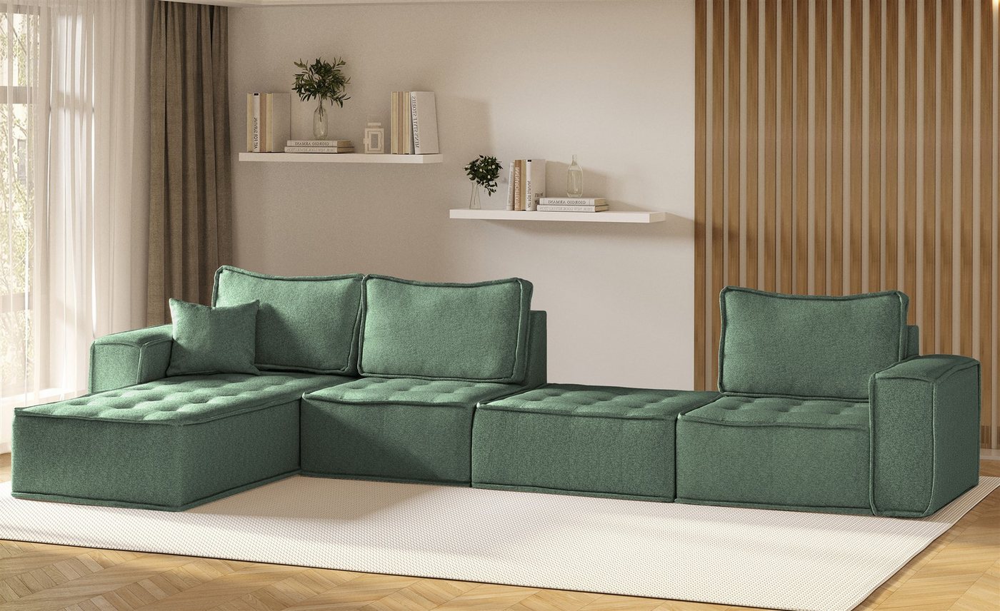 Fun Möbel Ecksofa Modulsofa 4-teilig SANDE XL in Stoff, Alle Module zu System SANDE sind auch Einzel erhältlich, Rundumbezug Fun Möbel Ecksofa Modulsofa 4-teilig SANDE XL in Stoff, Alle Module zu System SANDE sind auch Einzel erhältlich, Rundumbezug von Fun Möbel