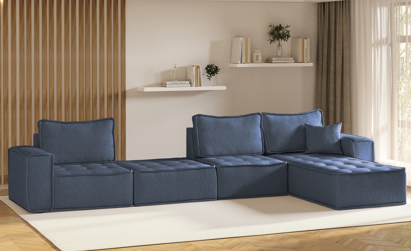 Fun Möbel Ecksofa Modulsofa 4-teilig SANDE XL in Stoff, Alle Module zu System SANDE sind auch Einzel erhältlich, Rundumbezug Fun Möbel Ecksofa Modulsofa 4-teilig SANDE XL in Stoff, Alle Module zu System SANDE sind auch Einzel erhältlich, Rundumbezug von Fun Möbel