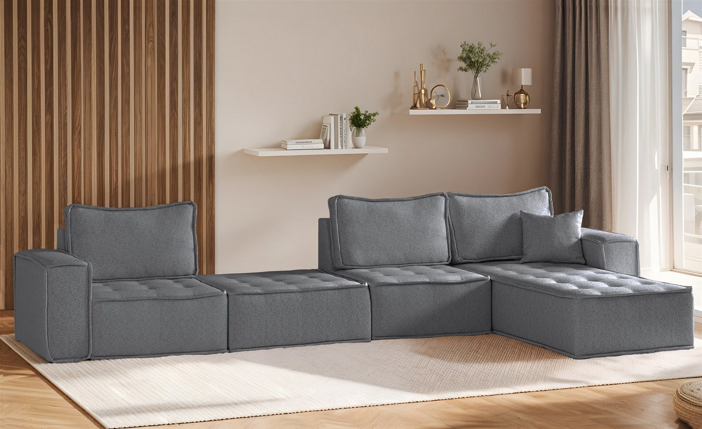 Fun Möbel Ecksofa Modulsofa 4-teilig SANDE XL in Stoff, Alle Module zu System SANDE sind auch Einzel erhältlich, Rundumbezug Fun Möbel Ecksofa Modulsofa 4-teilig SANDE XL in Stoff, Alle Module zu System SANDE sind auch Einzel erhältlich, Rundumbezug von Fun Möbel