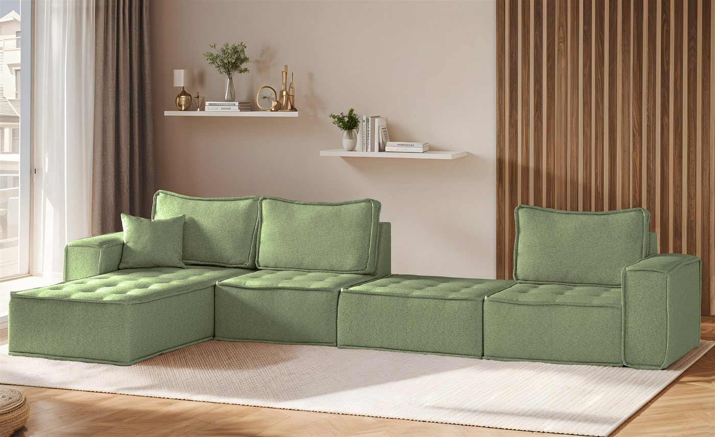 Fun Möbel Ecksofa Modulsofa 4-teilig SANDE XL in Stoff, Alle Module zu System SANDE sind auch Einzel erhältlich, Rundumbezug Fun Möbel Ecksofa Modulsofa 4-teilig SANDE XL in Stoff, Alle Module zu System SANDE sind auch Einzel erhältlich, Rundumbezug von Fun Möbel