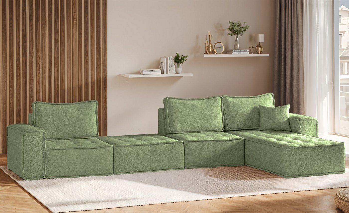Fun Möbel Ecksofa Modulsofa 4-teilig SANDE XL in Stoff, Alle Module zu System SANDE sind auch Einzel erhältlich, Rundumbezug Fun Möbel Ecksofa Modulsofa 4-teilig SANDE XL in Stoff, Alle Module zu System SANDE sind auch Einzel erhältlich, Rundumbezug von Fun Möbel