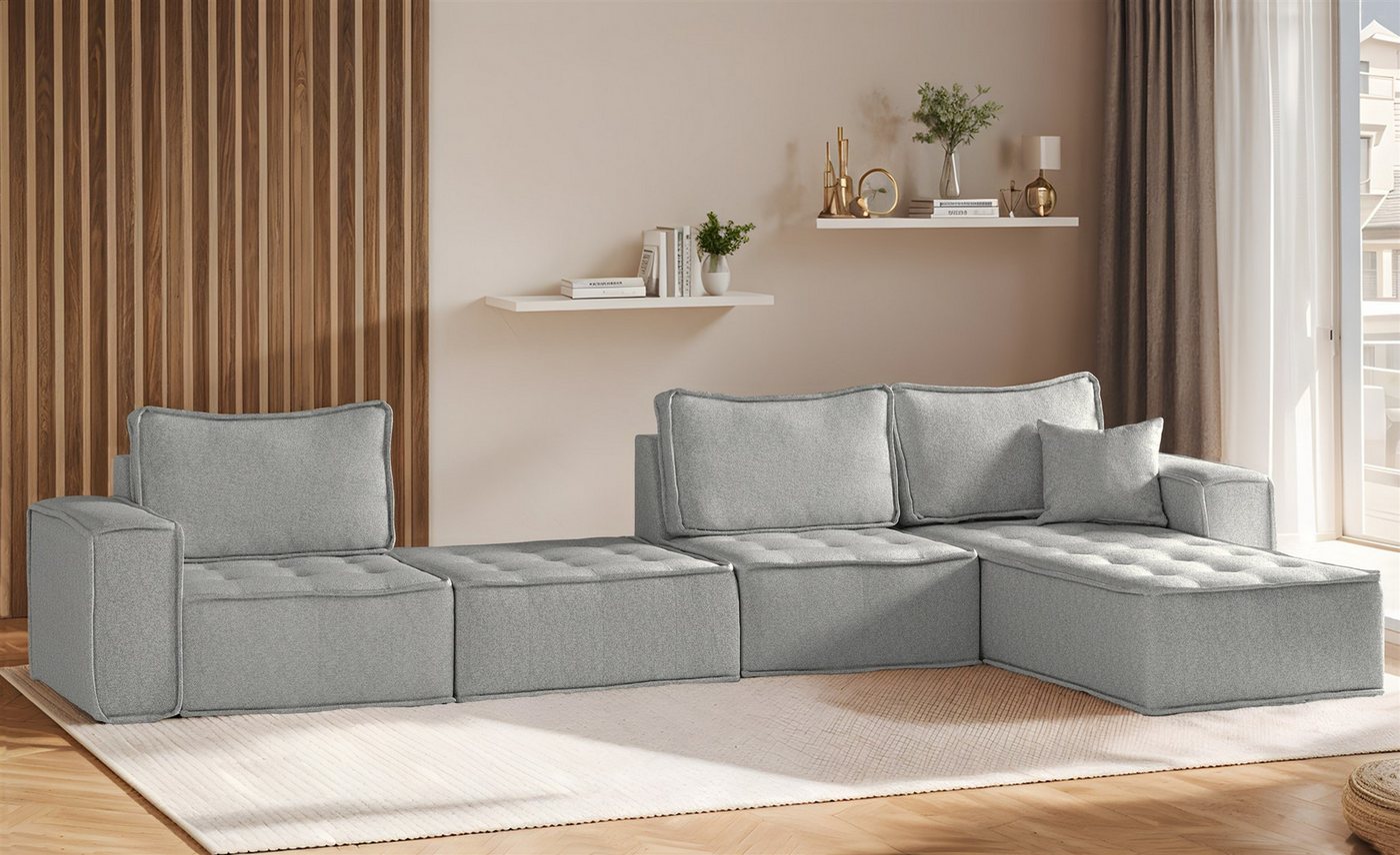 Fun Möbel Ecksofa Modulsofa 4-teilig SANDE XL in Stoff, Alle Module zu System SANDE sind auch Einzel erhältlich, Rundumbezug Fun Möbel Ecksofa Modulsofa 4-teilig SANDE XL in Stoff, Alle Module zu System SANDE sind auch Einzel erhältlich, Rundumbezug von Fun Möbel